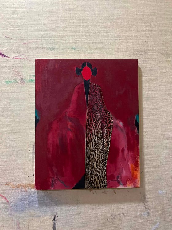 Woman in Leopard Shawl