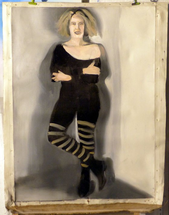 Stripes, oil on canvas, 73x54 cm