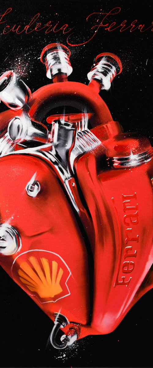 Giclee (Print) of The Heart of the Scuderia Ferrari by Daria Kolosova