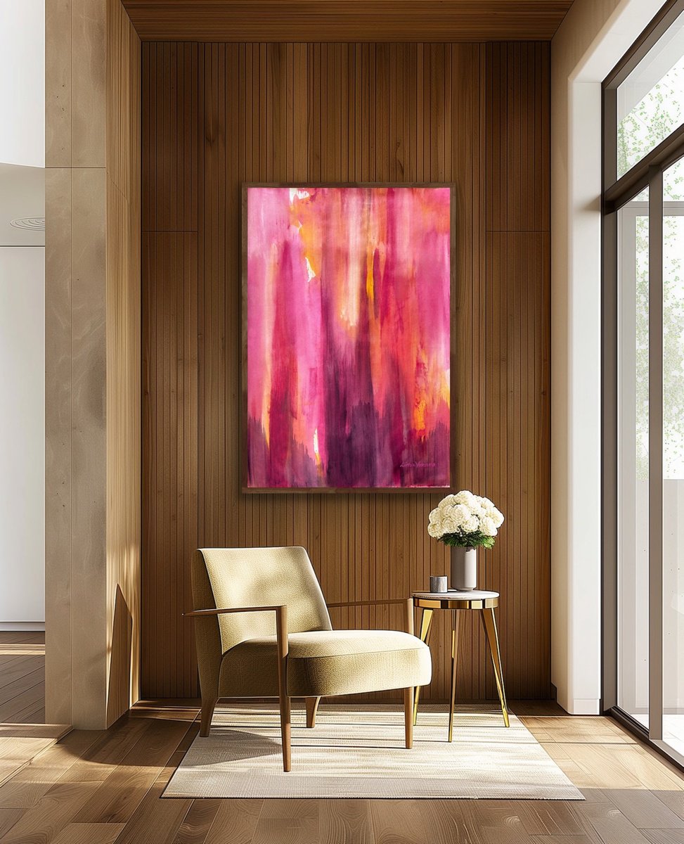 Magenta Mood By Lina Verano, 31 X 41, Artwork For Sale On Artfinder