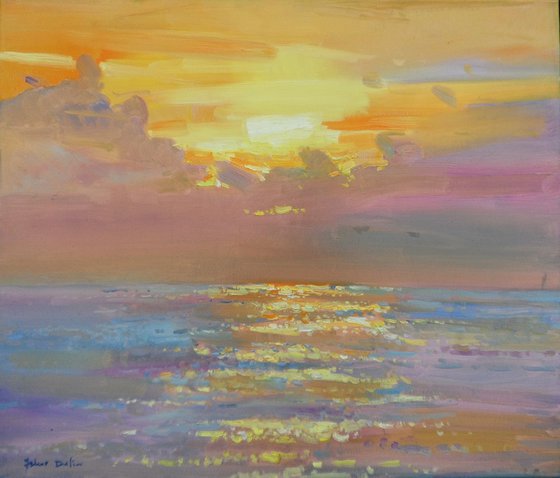 "Warm sea sunset "