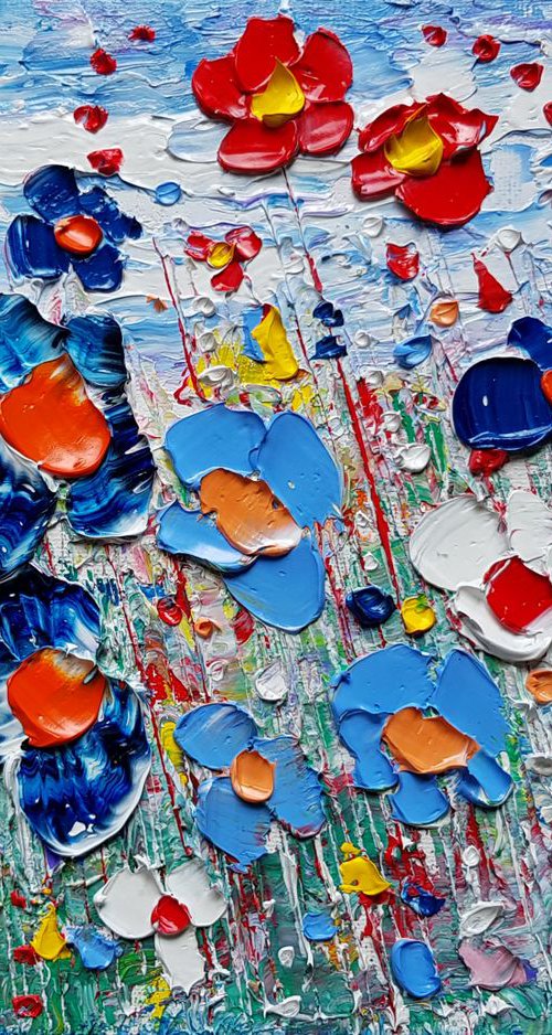 "Abstract Meadow Flowers in Love" by Phil Broad