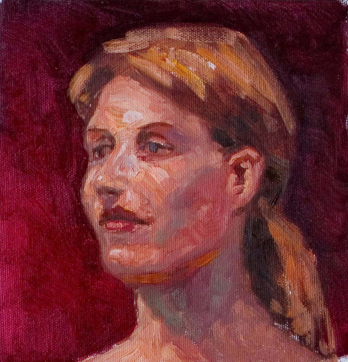 life model study of a blond woman by Olivier Payeur