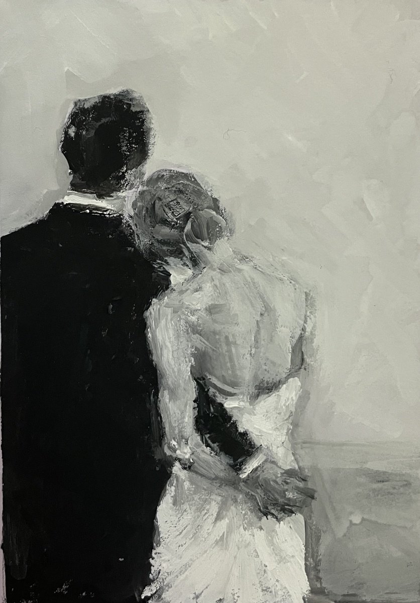 Impressionistic Portrait Oil Painting By Dif | Diletta Innocenti Fagni, 8 X 12, Me And You, Original Artwork