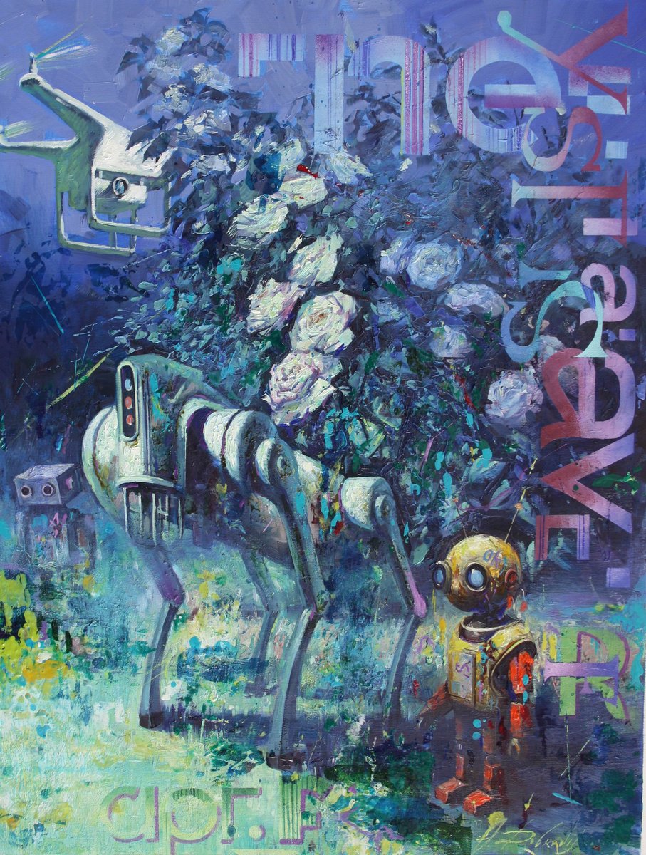 Surrealistic Botanical Oil Painting By Alexandr Dobrodiy, 24 X 31, ?????? ?????., Original Artwork