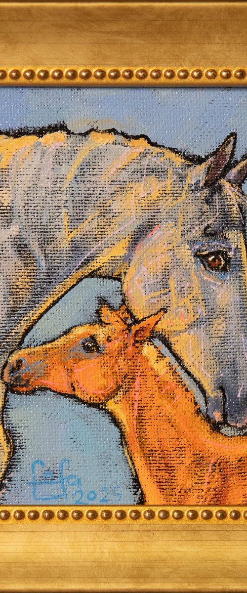 Mare and foal by Fefa Koroleva