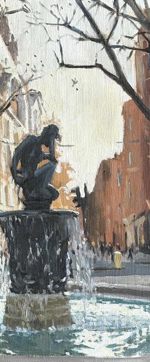Sloane Square winter by Louise Gillard