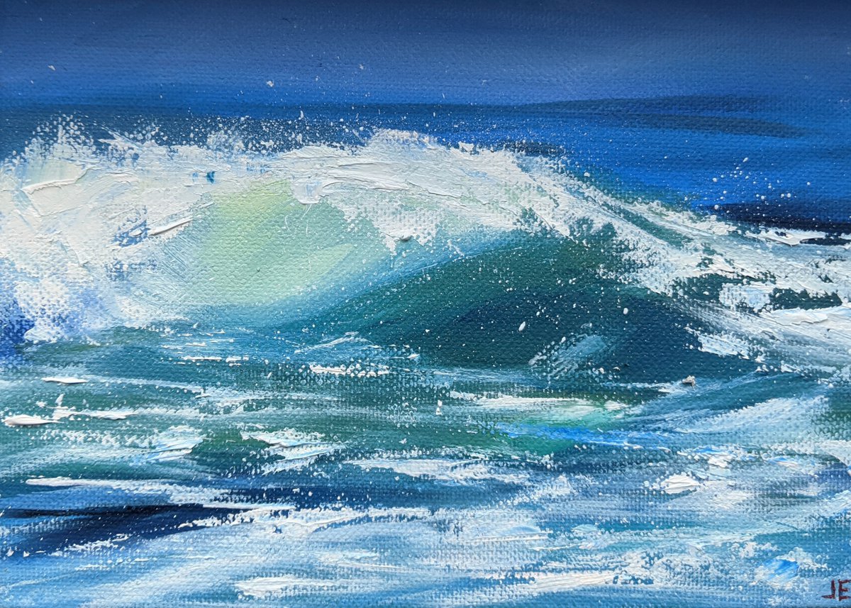 Miniature Wave Seascape #11 by Jo Earl