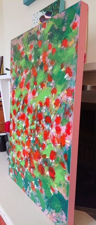 Summer Strawberry Origainal Abstract Painting Artfinder