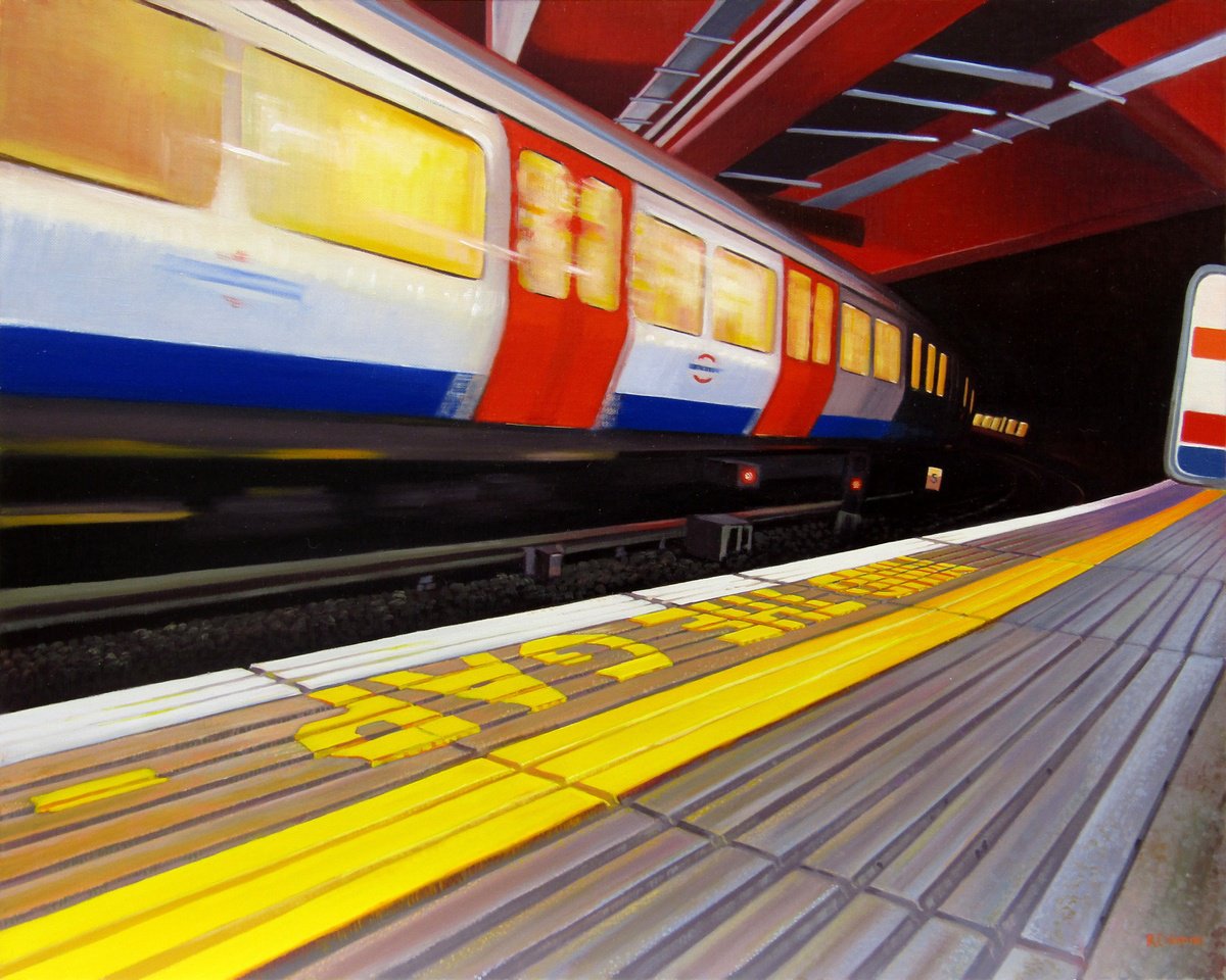 Cityscapes Oil Painting By Rebecca Coleman, 24 X 20", Baker Street 2, Original Artwork