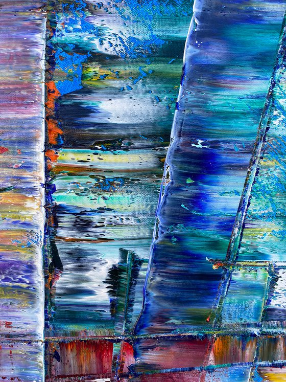 "Structural Integrity" - FREE International Shipping and Save As A Series - Original Xt Large PMS Abstract Diptych Oil Paintings On Canvas - 120" x 60"