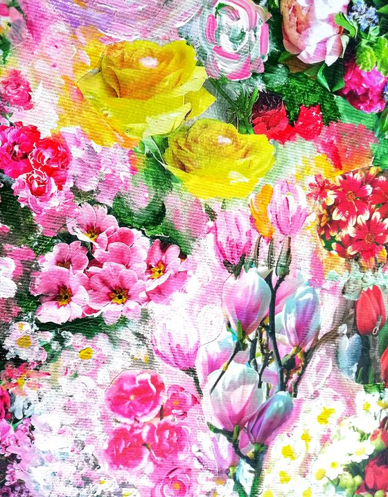 Ode to Spring III – Floral Mixed-Media