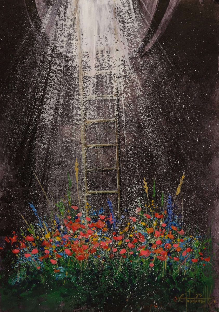 Photorealistic Botanical Watercolour By Eugene Gorbachenko, 12 X 16, Stalker 2 Exit To The Light Zone, Original Artwork