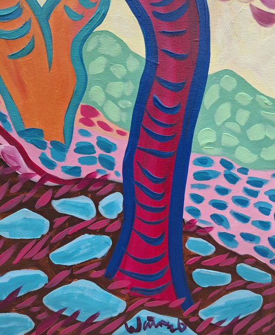 Morning Landscape with Pines III