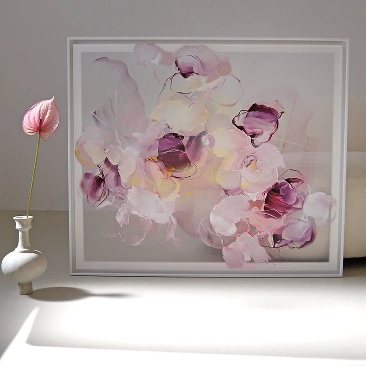 Abstract Acrylic Painting By Anna Maiko, 41 X 35, Airy Elegance, Original Artwork