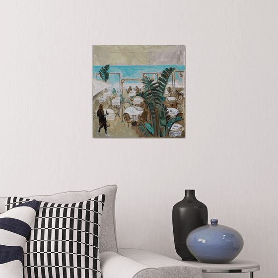 French Riviera. Seaside Restaurant