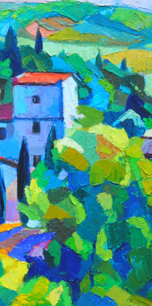 Landscape of Tuscany / 35 x 30  cm by Maja Đokić Mihajlović