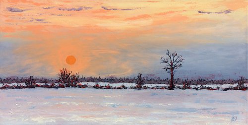 Winter twilight, # 150 by Jules Morissette