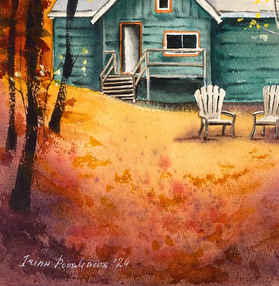 Autumn Retreat by the Forest