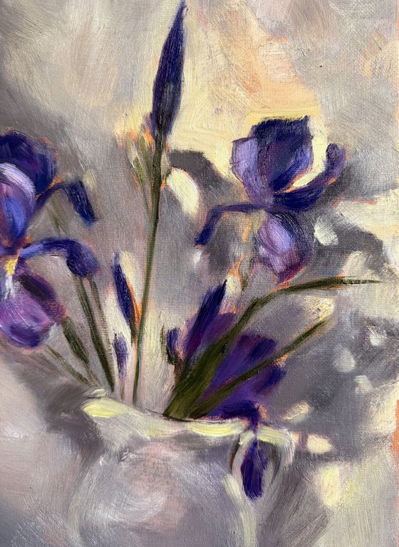 Irises at Dusk