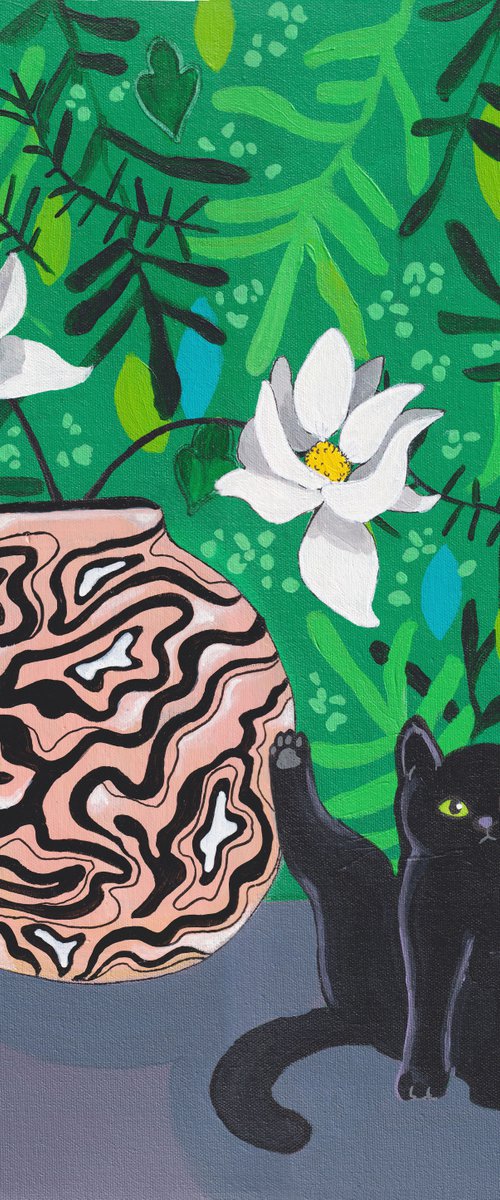 "Afternoon" Maximalist Modern Matisse-Inspired Original Painting by Alexandra Dobreikin