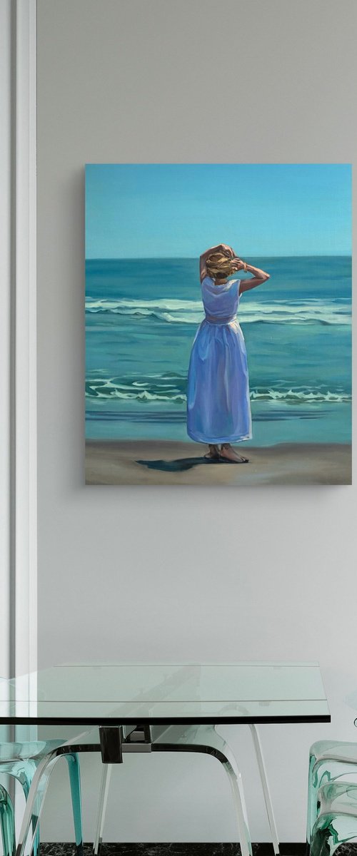 Girl by the ocean by Guzel Min