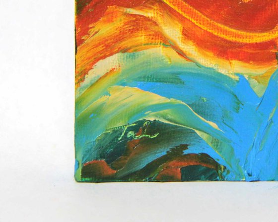 Amber Wave - miniature abstract