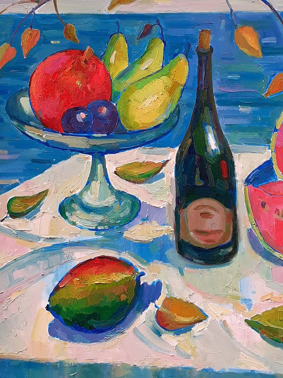 Still life with watermelon