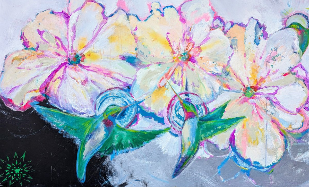 Impressionistic Animal Acrylic Painting By Kerri Mccabe, 60 X 36", Sugar Rush, Original Artwork