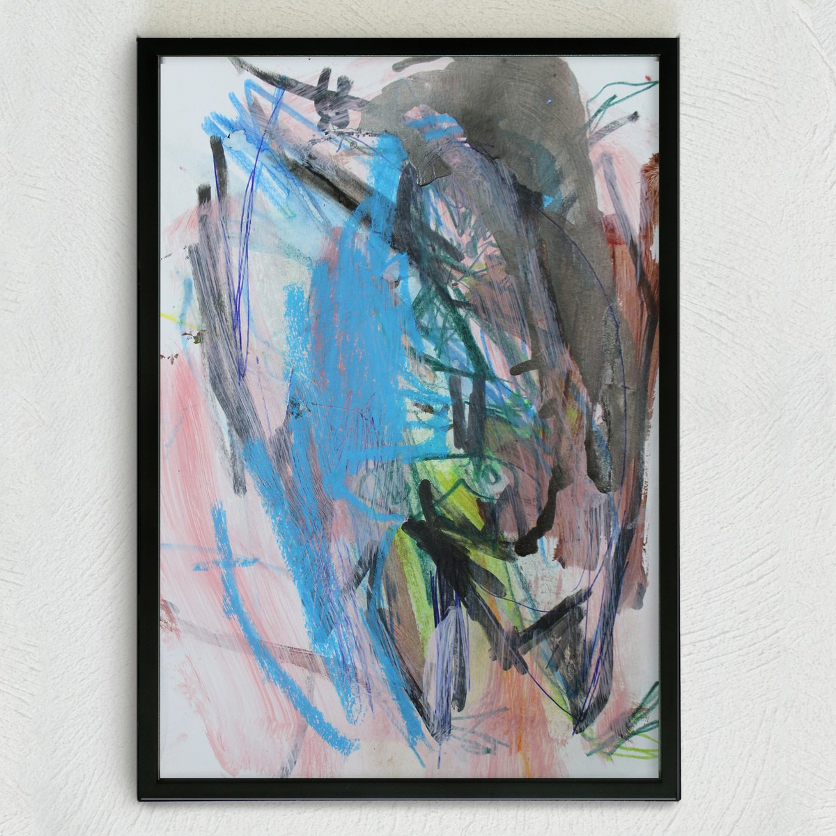 Expressive Animal Acrylic Painting By Milos Hronec, 8 X 12", Animal Bones 27, Original Artwork