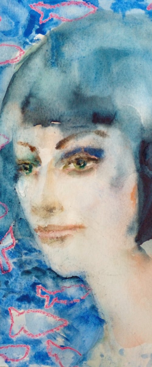 Mermaid's Face by Oxana Raduga