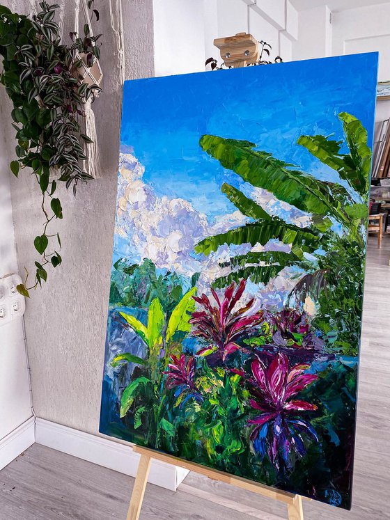 Tropical Bali Jungle Painting