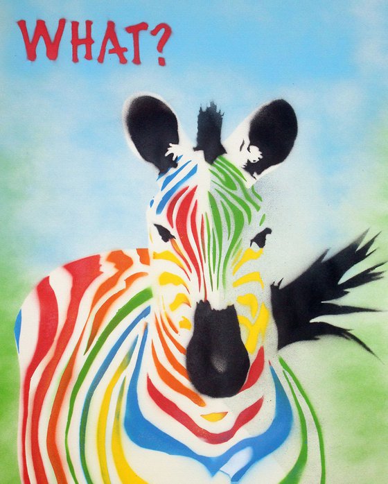 What? Zebra (on a box canvas).