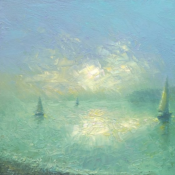 Foggy river