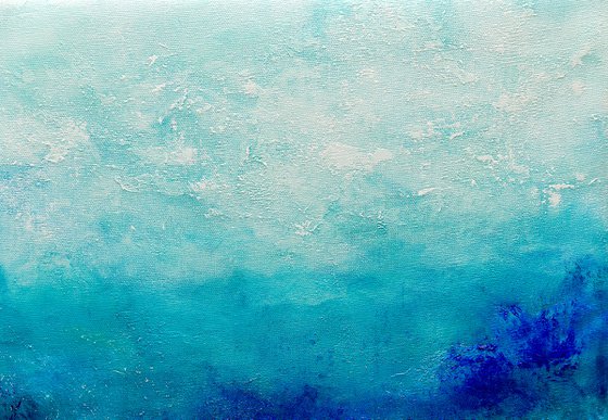 Blue water seascape