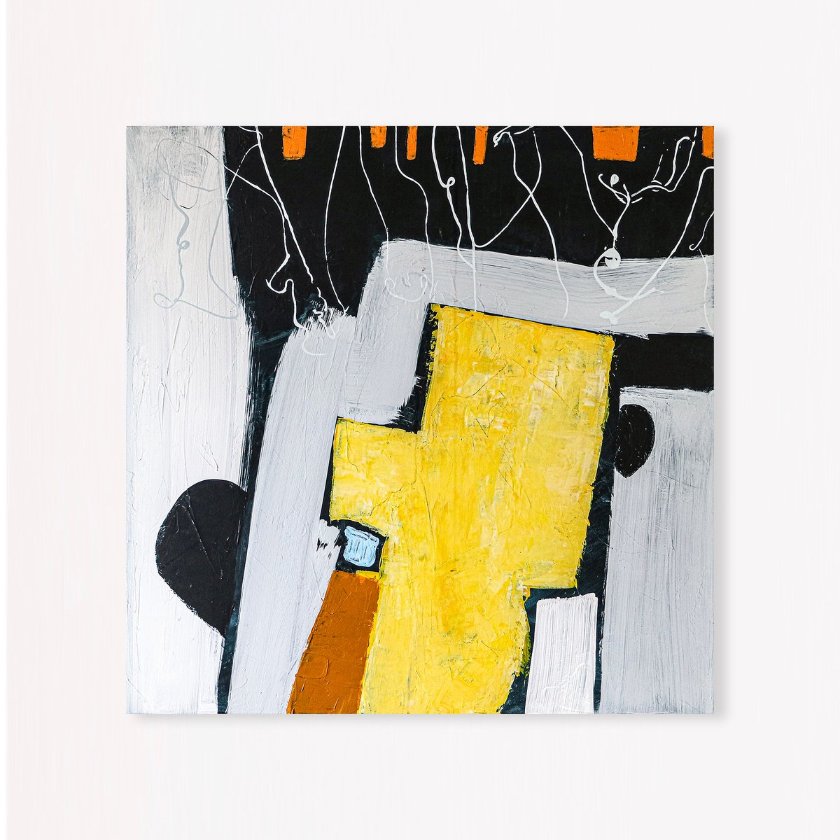 Abstract Acrylic Painting By Hyunah Kim, 30 X 30, Nostalgia, Original Artwork