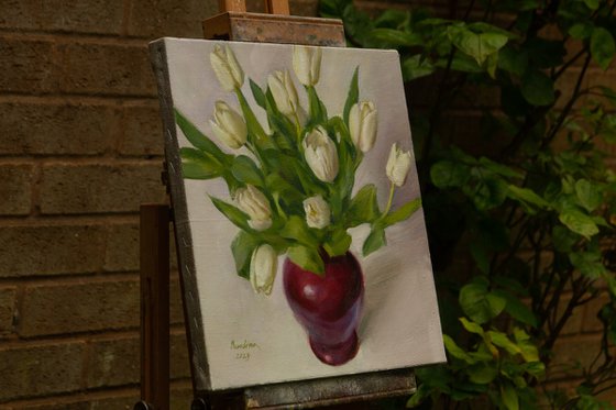 White tulips