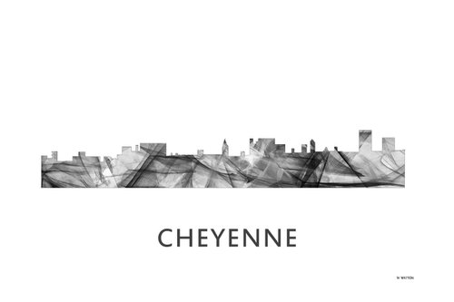 Cheyenne Skyline WB BW by Marlene Watson