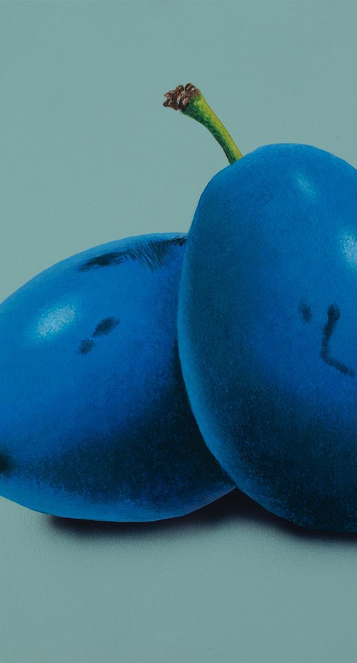 Plums in Blue Mood by Dietrich Moravec