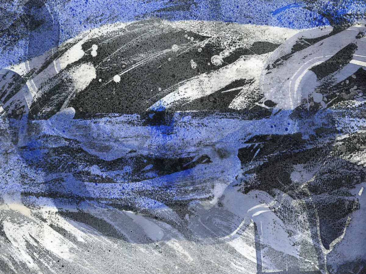 Abstract Landscape Painting By Elizabeth Anne Fox, 16 X 12, Frozen Pond 10, Original Artwork