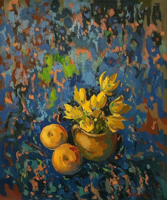 Still life in blue and yellow - ONE OF A KIND