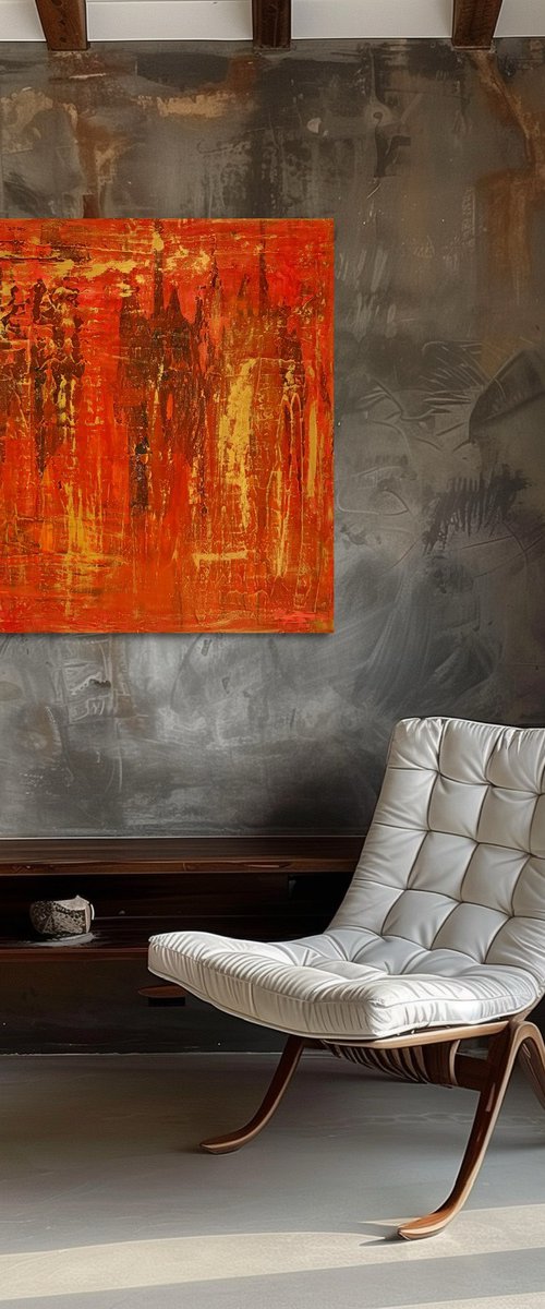 Hand-painted Red Gold by Exclusive Arts