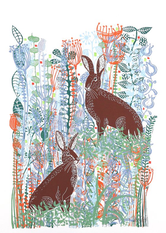 Hares in Springtime
