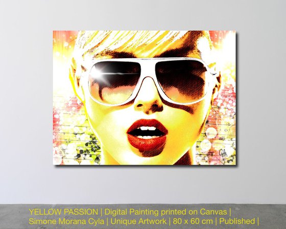 Yellow Passion | Digital Painting printed on Lucid Canvas 4 cm | Simone Morana Cyla | 2012 | Unique Artwork | 80 x 60 cm | Published |