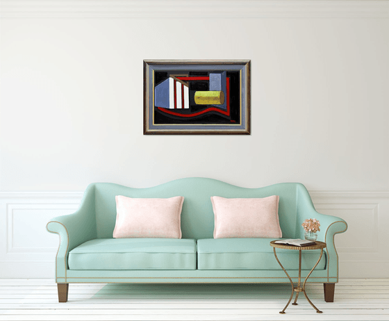 Realistic Representation Of A Framed Abstract, 100 cm x 70 cm