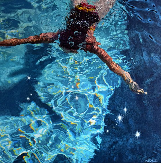 Amongst the Stars - Swimming Painting