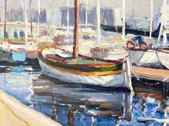 ""Yachts at the pier"