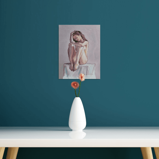 Seated female nude