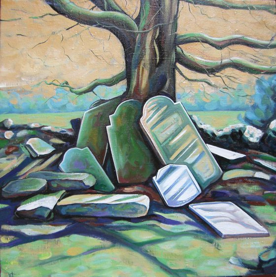 Oil painting on canvas, GRAVE