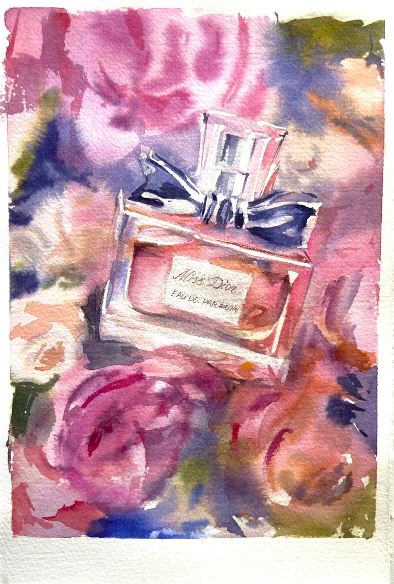 Dior parfumerie | little watercolor etude by Nataliia Nosyk